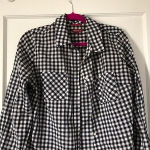 Navy gingham shirt large